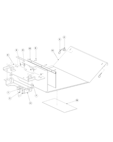 Floor Panel Assembly Diagram and Parts List for M48-KW 53AB5DBV750-23-HP-OHV Cub Cadet Lawn Tractor